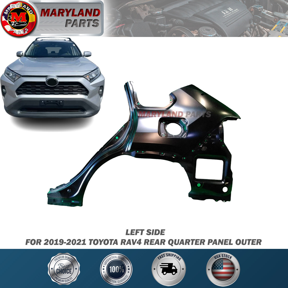 For 2019-2021 Toyota RAV4 Left Rear Quarter Panel Outer | eBay