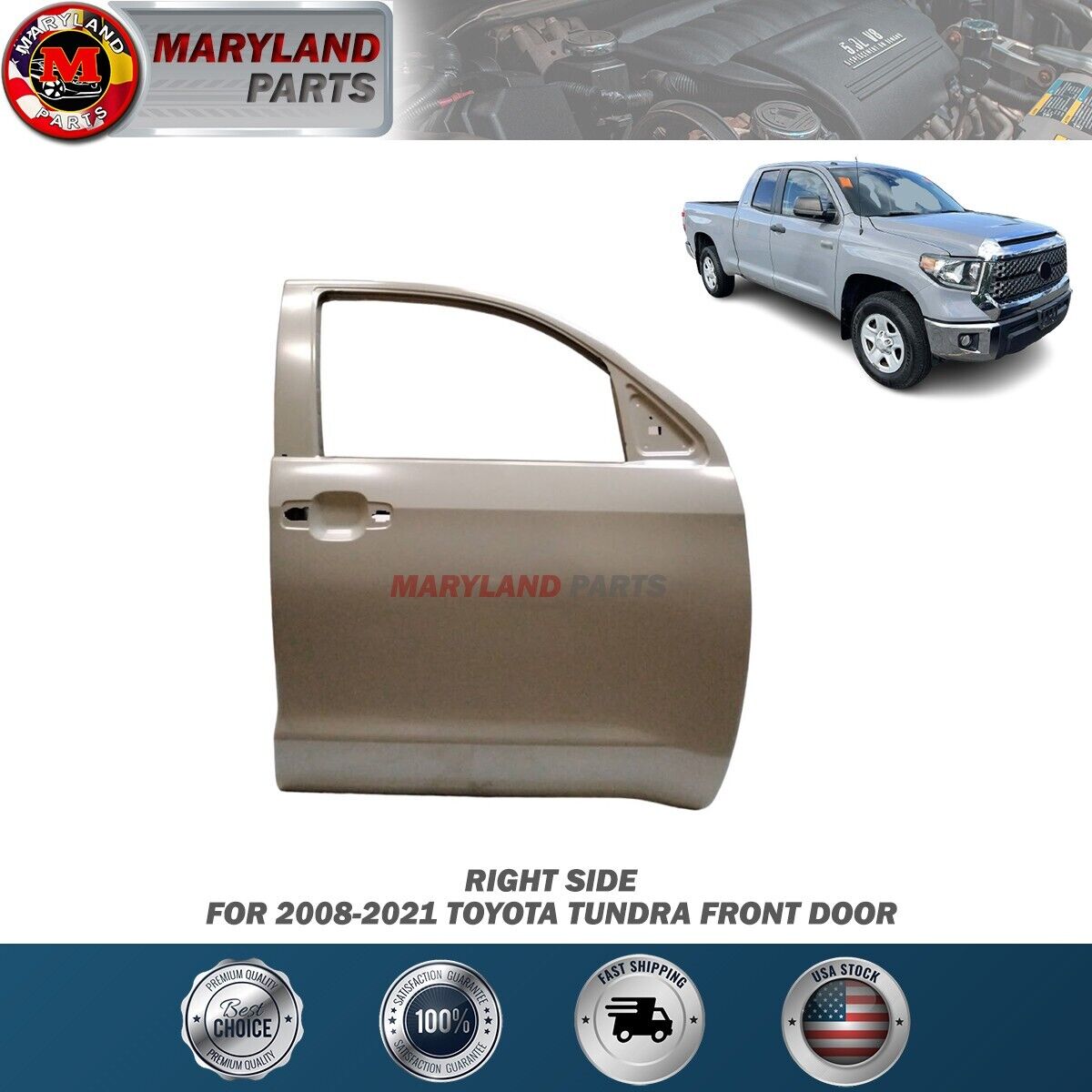 For 2008-2021 Toyota Tundra Right Front Door Passenger Side RH | eBay