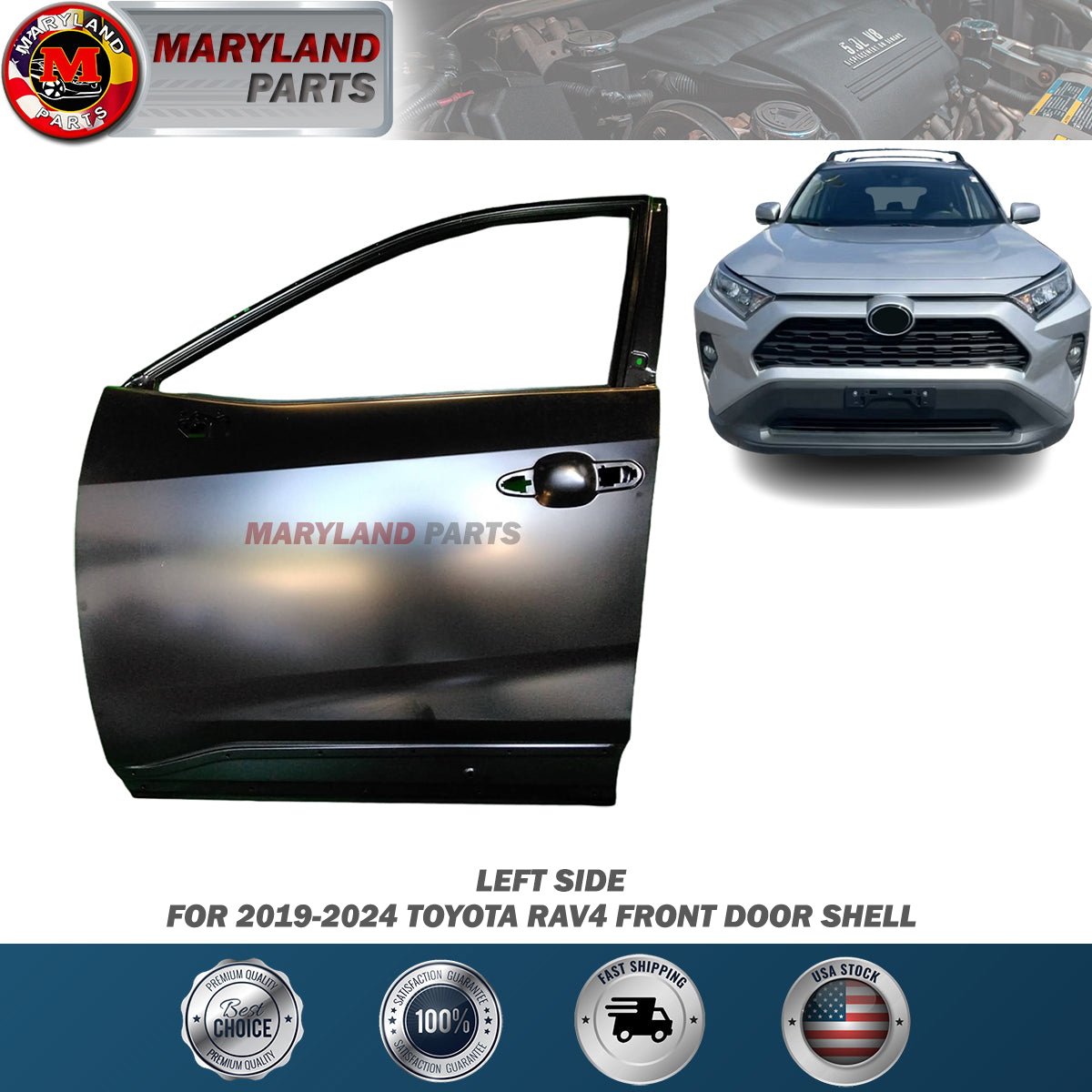 茶 904 For 2019-2024 Toyota RAV4 Left Front Door Shell Driver Front | eBay